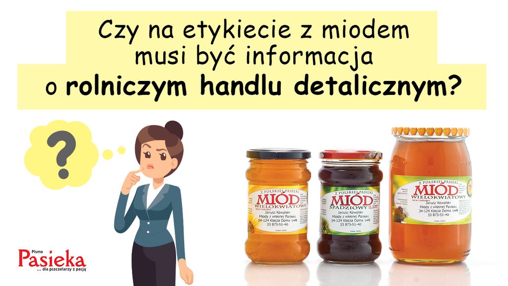 RHD na etykiecie z miodem