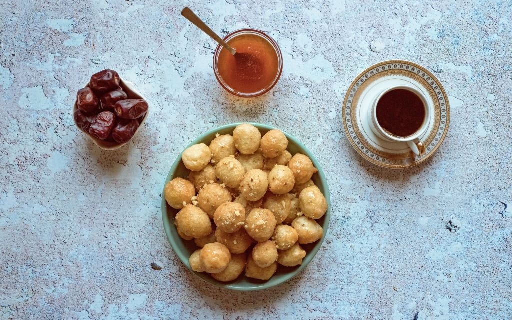 loukoumade z orzechami